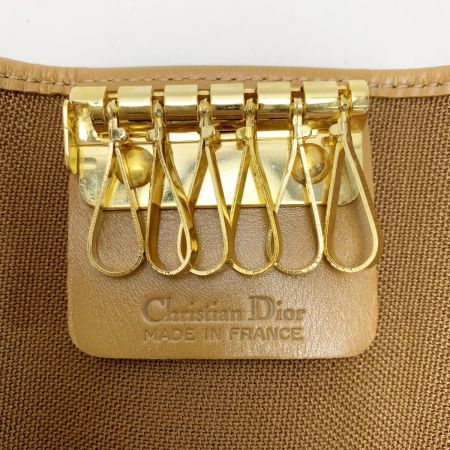  Christian Dior クリスチャンディオール ６連キーケース ダークグレー PVC