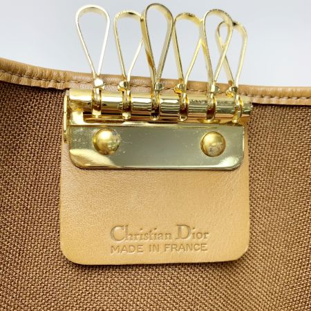  Christian Dior クリスチャンディオール ６連キーケース ダークグレー PVC