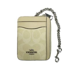 ☆☆ COACH コーチ シグネチャー CW883 クリーム 財布 ポーチ Bランク