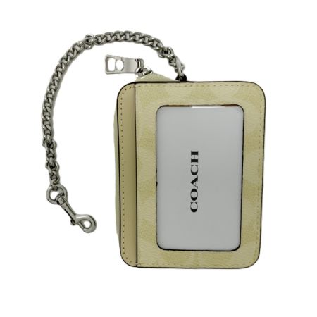  COACH コーチ シグネチャー CW883 クリーム 財布 ポーチ