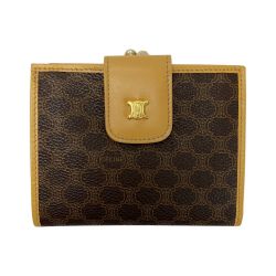 ☆☆ CELINE セリーヌ マカダム柄 オールドセリーヌ M13 ブラウン 2つ折り財布 Cランク