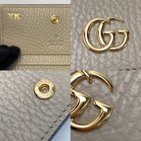  GUCCI グッチ マーモント ダブルG ミニウォレット デニムxレザー 658610 ブラック 2つ折り財布 袋有