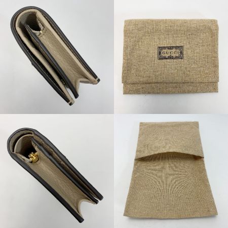  GUCCI グッチ マーモント ダブルG ミニウォレット デニムxレザー 658610 ブラック 2つ折り財布 袋有