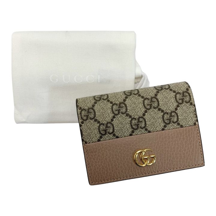 GUCCI グッチ GGスプリーム 658610 ピンク 2つ折り財布 - 中古バッグ
