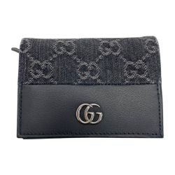 ☆☆ GUCCI グッチ マーモント 658610 2つ折り財布 レザー レディース シルバー金具 Bランク