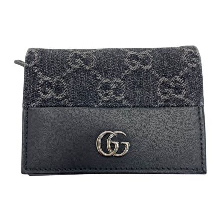  GUCCI グッチ マーモント 658610 2つ折り財布 レザー レディース シルバー金具