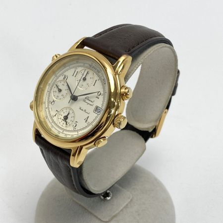  ORIENT オリエント クロノグラフ デイト HFAE03CS アイボリー クォーツ メンズ 腕時計