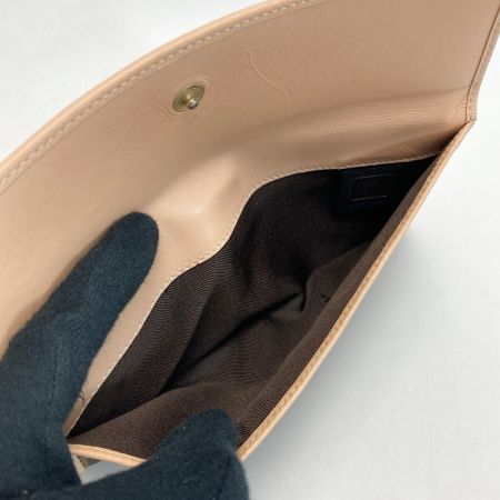  FENDI フェンディ ズッカ柄 Wホック 長財布 ブラウン×ピンク キャンバス/レザー