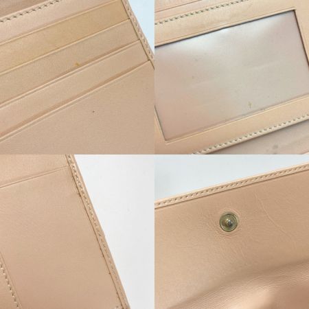  FENDI フェンディ ズッカ柄 Wホック 長財布 ブラウン×ピンク キャンバス/レザー