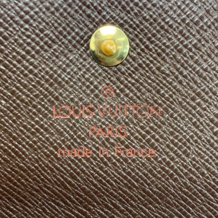  LOUIS VUITTON ルイヴィトン ダミエ ダミエ ポルトフォイユ・エリーズ N61654 ブラウン 2つ折り財布 レザー レディース