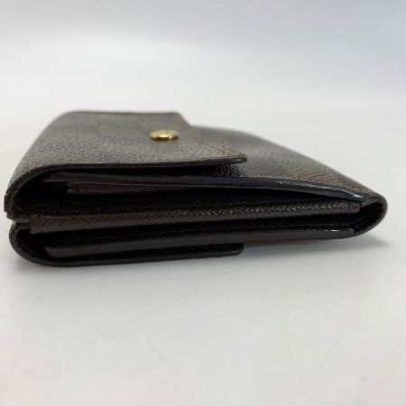  LOUIS VUITTON ルイヴィトン ダミエ ダミエ ポルトフォイユ・エリーズ N61654 ブラウン 2つ折り財布 レザー レディース