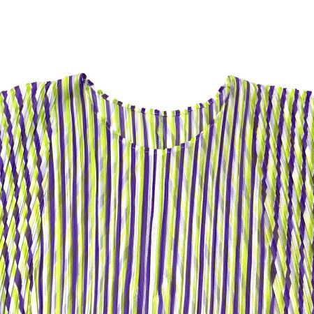  ISSEY MIYAKE イッセイミヤケ PLEATS PLEASE ノースリーブワンピース PP31JT691/3 黄緑 サイズ 3 レディース
