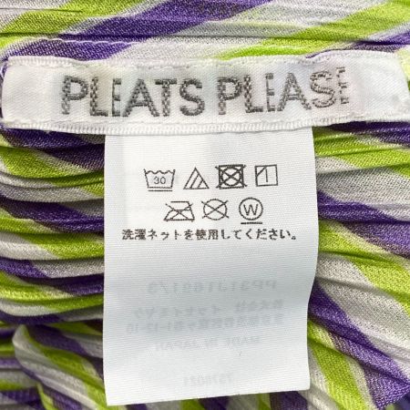  ISSEY MIYAKE イッセイミヤケ PLEATS PLEASE ノースリーブワンピース PP31JT691/3 黄緑 サイズ 3 レディース