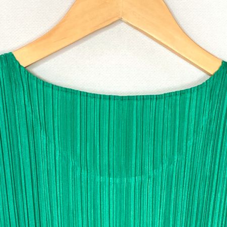  ISSEY MIYAKE イッセイミヤケ PLEATS PLEASE ノースリーブワンピース PP31JT144 グリーン サイズ 3 レディース