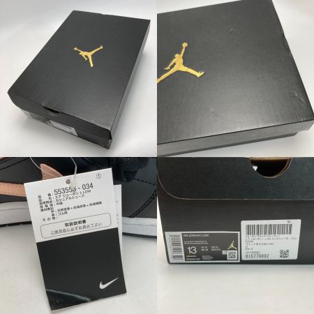  NIKE ナイキ AIR JORDAN 1 LOW スニーカー 553558-034 ブラック×ピンク SIZE 31cm メンズ 箱付き