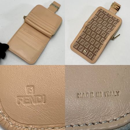  FENDI フェンディ ズッキーノ ライトピンク 2つ折り財布