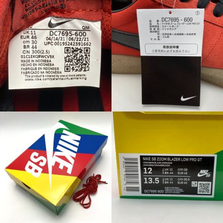  NIKE ナイキ SB ZOOM BLAZER LOW PRO GT スニーカー DC7695 600 レッド SIZE 30cm メンズ 箱付き