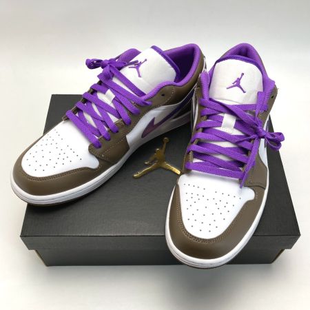 NIKE ナイキ AIR JORDAN 1 LOW スニーカー 553558-215 ホワイト×ブラウン 30cm メンズ 箱付き
