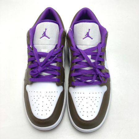  NIKE ナイキ AIR JORDAN 1 LOW スニーカー 553558-215 ホワイト×ブラウン 30cm メンズ 箱付き