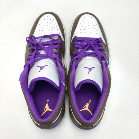  NIKE ナイキ AIR JORDAN 1 LOW スニーカー 553558-215 ホワイト×ブラウン 30cm メンズ 箱付き