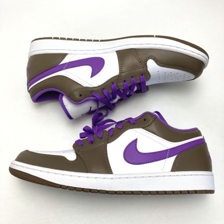  NIKE ナイキ AIR JORDAN 1 LOW スニーカー 553558-215 ホワイト×ブラウン 30cm メンズ 箱付き
