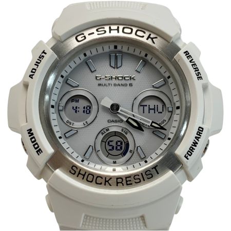  CASIO カシオ G-SHOCK AWG-M100SMW-7AJF ホワイト 電波ソーラー  メンズ 腕時計