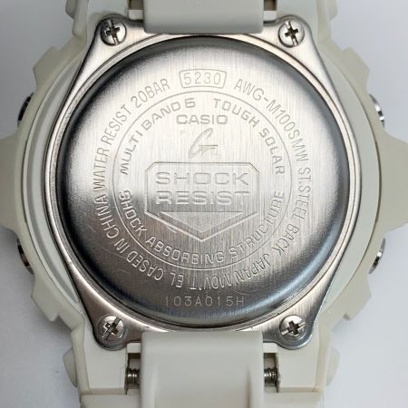  CASIO カシオ G-SHOCK AWG-M100SMW-7AJF ホワイト 電波ソーラー  メンズ 腕時計
