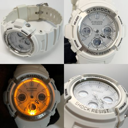  CASIO カシオ G-SHOCK AWG-M100SMW-7AJF ホワイト 電波ソーラー  メンズ 腕時計
