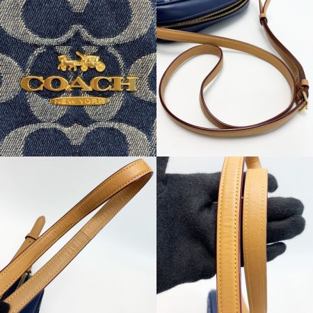  COACH コーチ ショルダーバッグ  チェリーチャーム CAA74 ブルー デニム レディース 