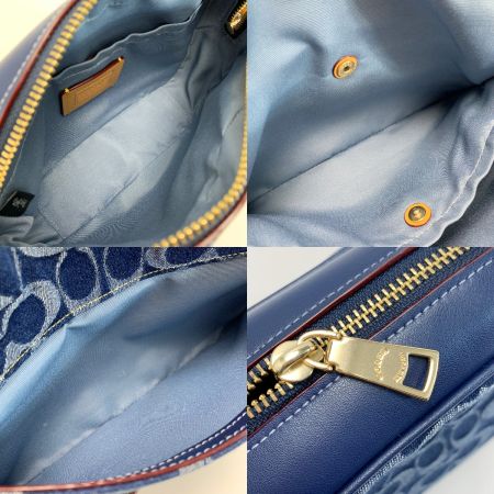  COACH コーチ ショルダーバッグ  チェリーチャーム CAA74 ブルー デニム レディース 