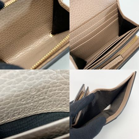  GUCCI グッチ レザー GGスプリーム 598587 ベージュ 2つ折り財布 袋有