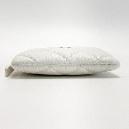  CHANEL シャネル マトラッセ クラシック ジップ コインパース AP2061 ホワイト ココマーク キャビアスキン 小銭入れ 財布