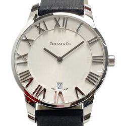 ☆☆ Tiffany & Co. ティファニー アトラスドーム デイト Z1800.11.10A21A52A ホワイト クォーツ メンズ 腕時計 ATLAS Bランク