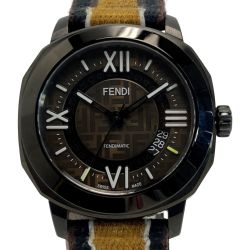 ☆☆ FENDI フェンディ セレリア デイト ズッカ柄 001-82000L-270 ブラウン 自動巻き メンズ 腕時計 Bランク