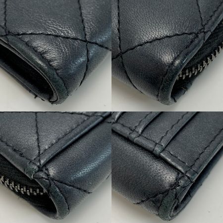  CHANEL シャネル マトラッセ クラシックジップカード AP3179 ブラック ケース カードケース