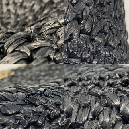  CHANEL シャネル トートバッグ ラフィア ツイード＆ゴールドトーンメタル T65G359G ブラック 編み込み レディース