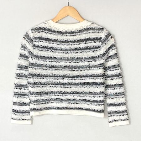  Rene ルネ カーディガン  6112330 ホワイト×ブラック サイズ 38 レディース