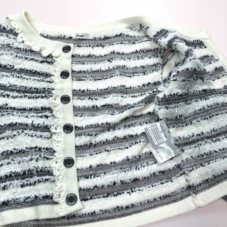  Rene ルネ カーディガン  6112330 ホワイト×ブラック サイズ 38 レディース