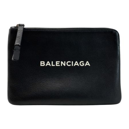  BALENCIAGA バレンシアガ レザー ブラック ポーチ