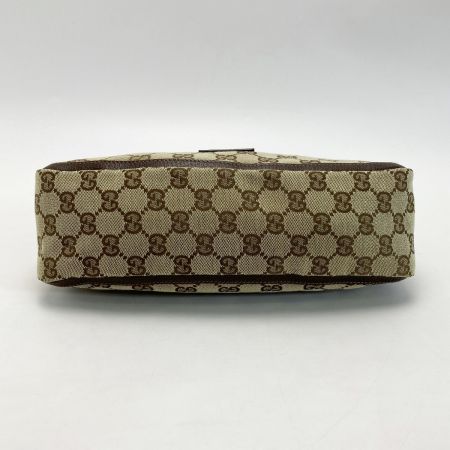  GUCCI グッチ GGキャンバス アビー ハンドバッグ 130939 ベージュ×ブラウン ワンショルダー キャンバス×レザー 布袋有