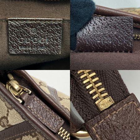  GUCCI グッチ GGキャンバス アビー ハンドバッグ 130939 ベージュ×ブラウン ワンショルダー キャンバス×レザー 布袋有