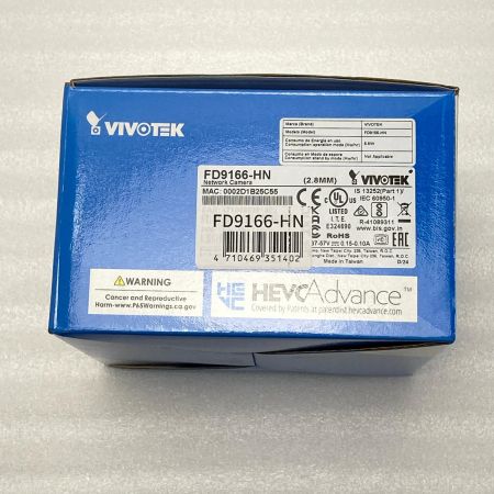  VIVOTEK VAST 2 ドーム型ネットワークカメラ FD9166-HN 未使用品 付属品完備