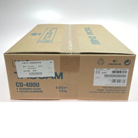  TACAM  Bluetooth/AM・FMチューナー搭載 CD-400U 1Uマルチプレーヤー 未使用品 付属品完備