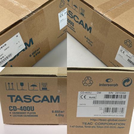  TACAM  Bluetooth/AM・FMチューナー搭載 CD-400U 1Uマルチプレーヤー 未使用品 付属品完備