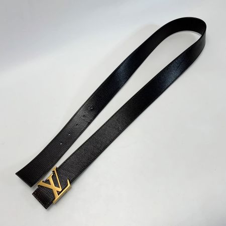  LOUIS VUITTON ルイヴィトン サンチュール・LVイニシアル リバーシブル ユタ ロゴバックル ブラウン レザーベルト
