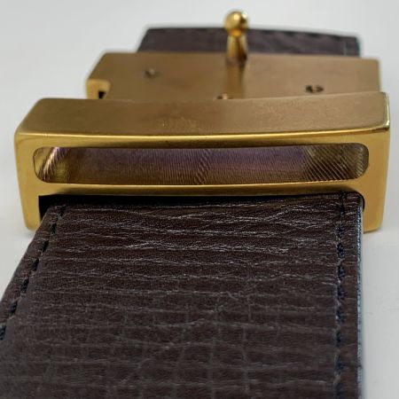  LOUIS VUITTON ルイヴィトン サンチュール・LVイニシアル リバーシブル ユタ ロゴバックル ブラウン レザーベルト