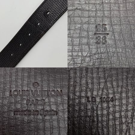  LOUIS VUITTON ルイヴィトン サンチュール・LVイニシアル リバーシブル ユタ ロゴバックル ブラウン レザーベルト