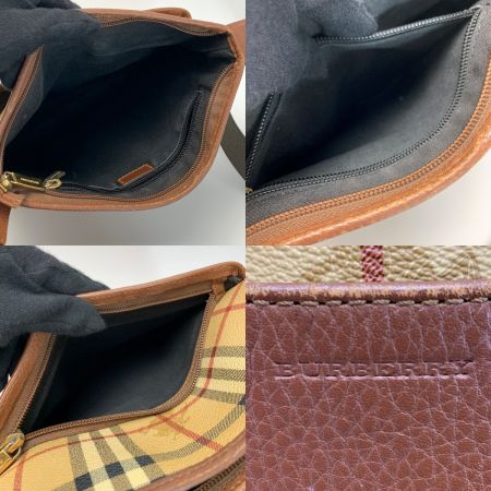  BURBERRY バーバリー レザー シャドーホース ブラウン ショルダーバッグ 