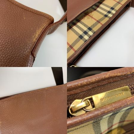  BURBERRY バーバリー レザー シャドーホース ブラウン ショルダーバッグ 