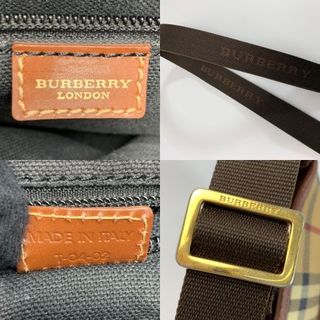  BURBERRY バーバリー レザー シャドーホース ブラウン ショルダーバッグ 